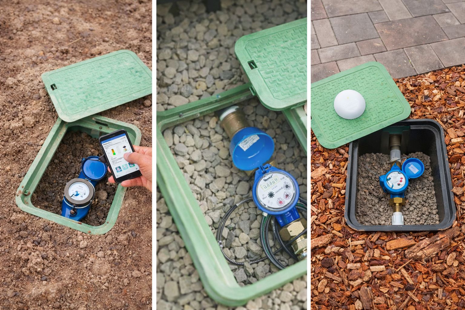 HC Flow Meter Water Flow Sensor for Smart Irrigation Management HC Flow Meter water flow sensor installed in an automatic irrigation system for advanced water saving